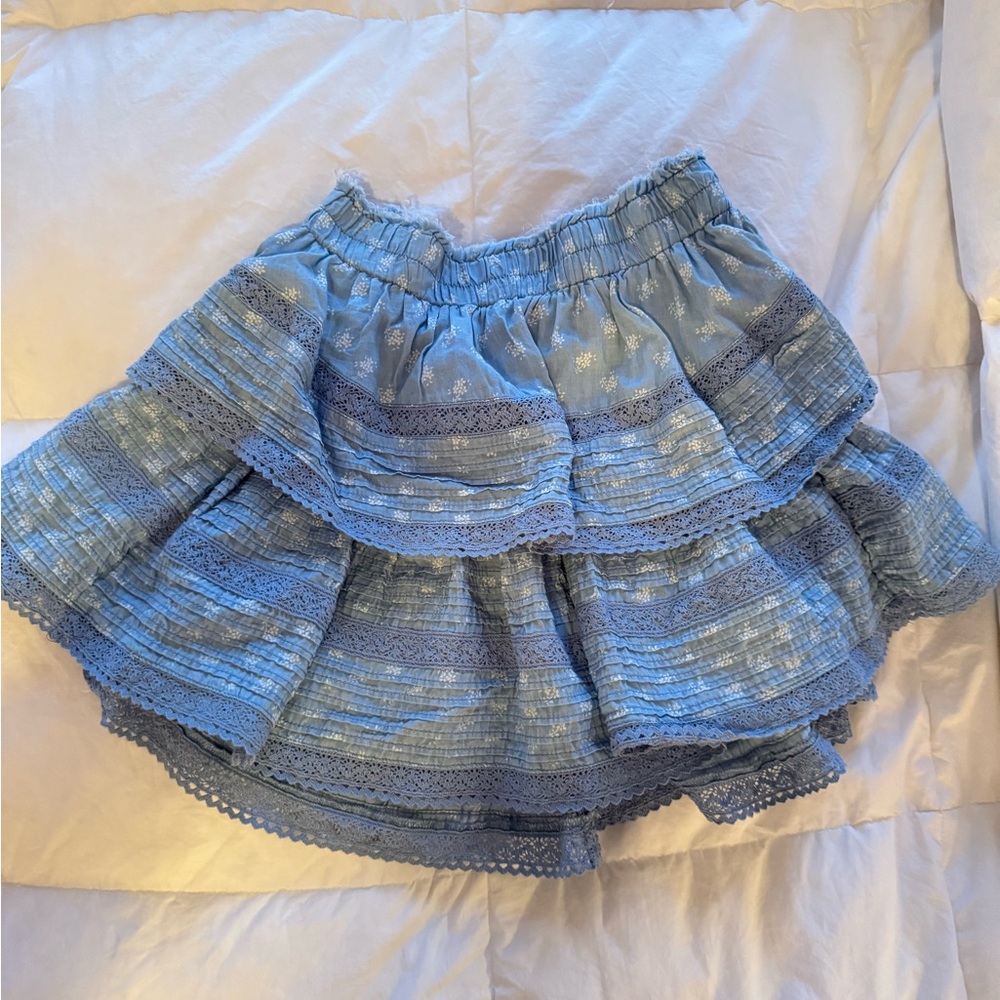 Blue ruffle aerie skirt